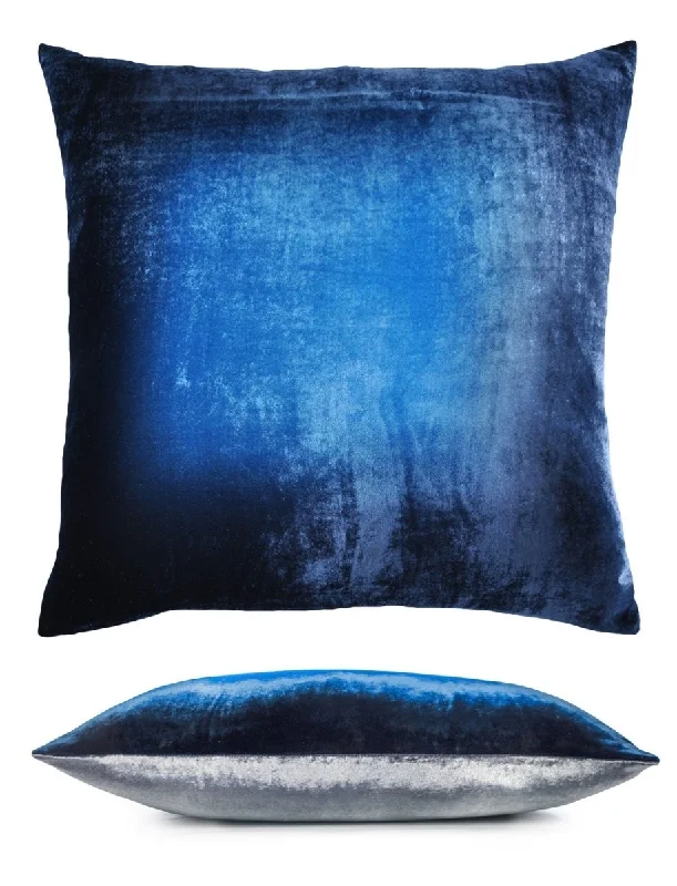 Dusk & Midnight Two Tone Ombre Velvet Pillow