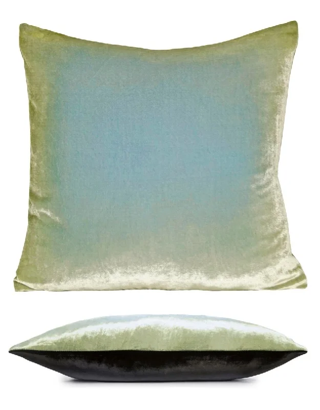 Smoke & Ice Two Tone Ombre Velvet Pillow