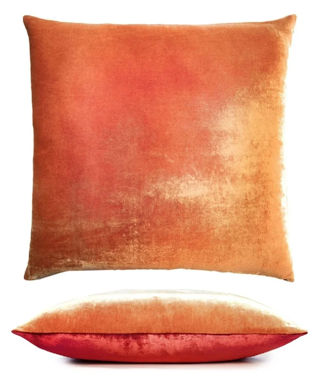 Wildberry & Mango Two Tone Ombre Velvet Pillow