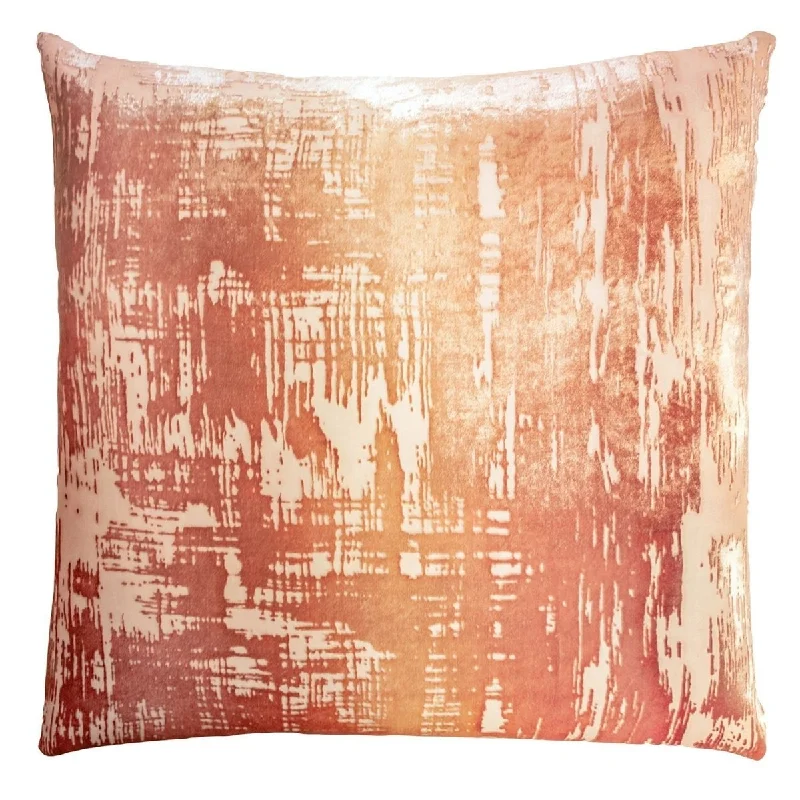 Sunstone Brushstroke Velvet Pillow by Kevin O'Brien Studio