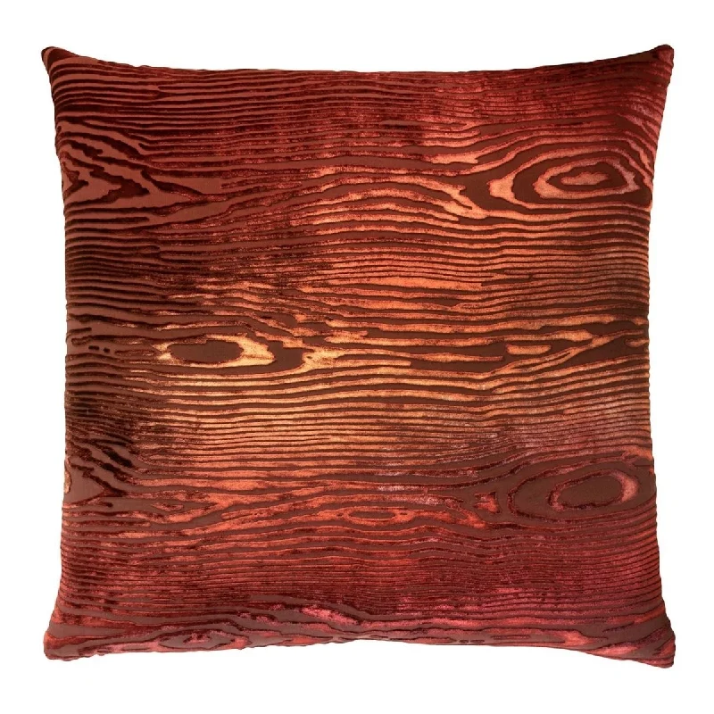 Paprika Woodgrain Decorative Pillow by Kevin O'Brien Studio