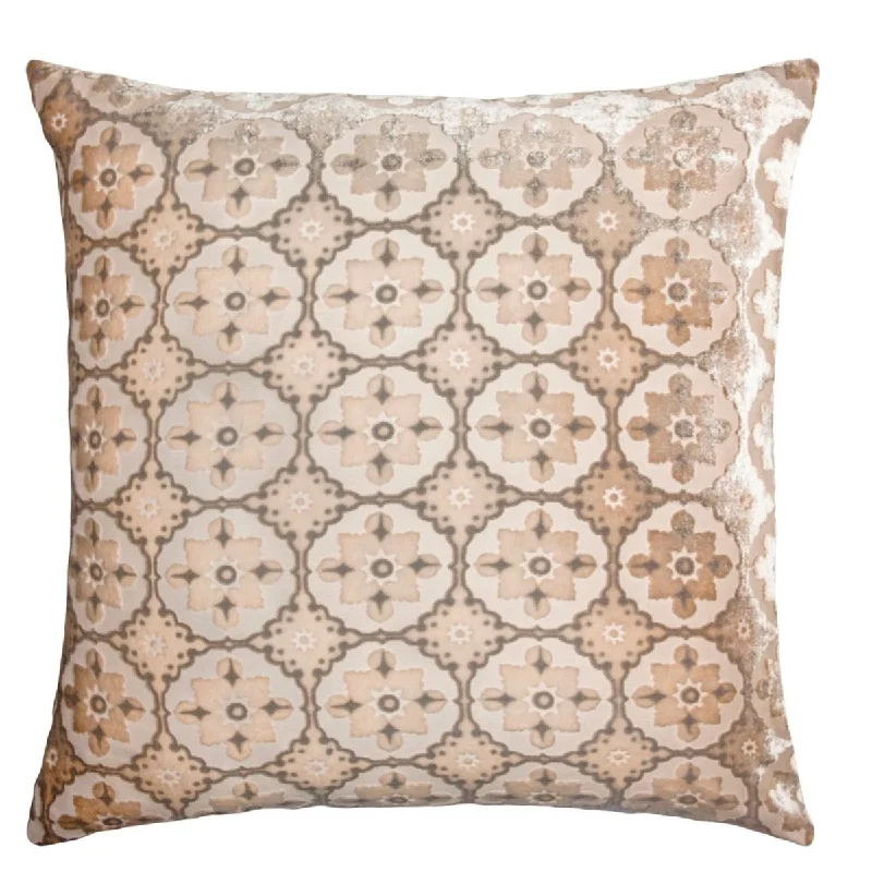 Latte Small Moroccan Velvet Pillow by Kevin O'Brien Studio