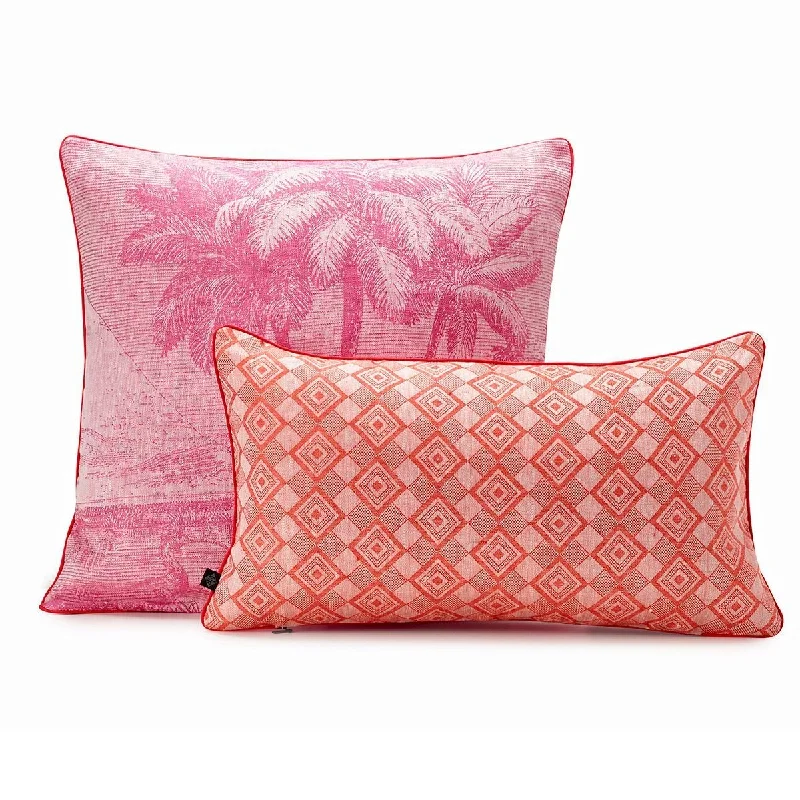 Croisière sur le Nil Orchid Pillows by Le Jacquard Français