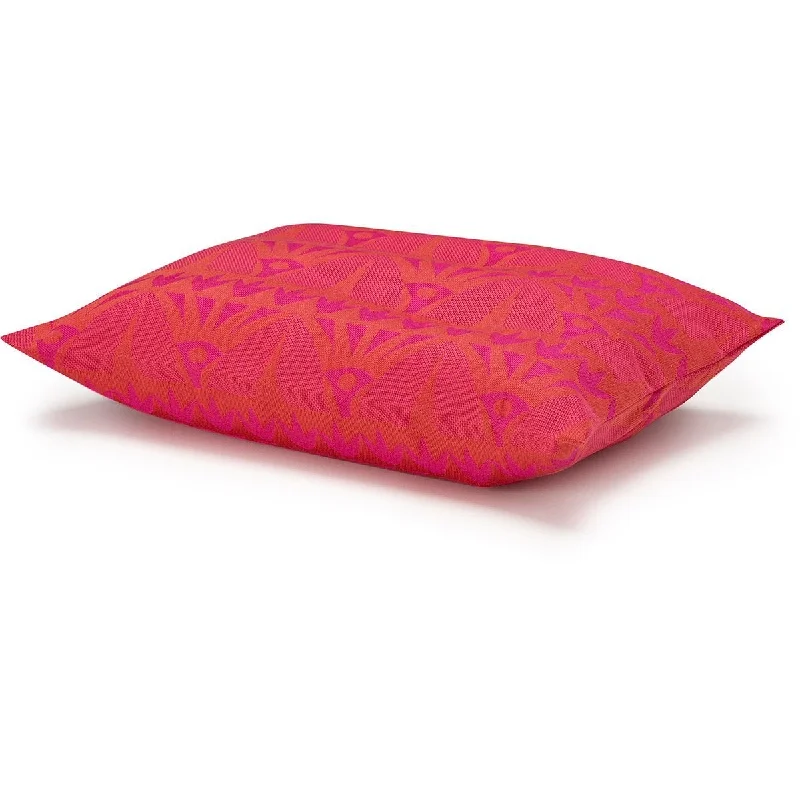 Holi Orchid Outdoor Beach Pillow by Le Jacquard Français