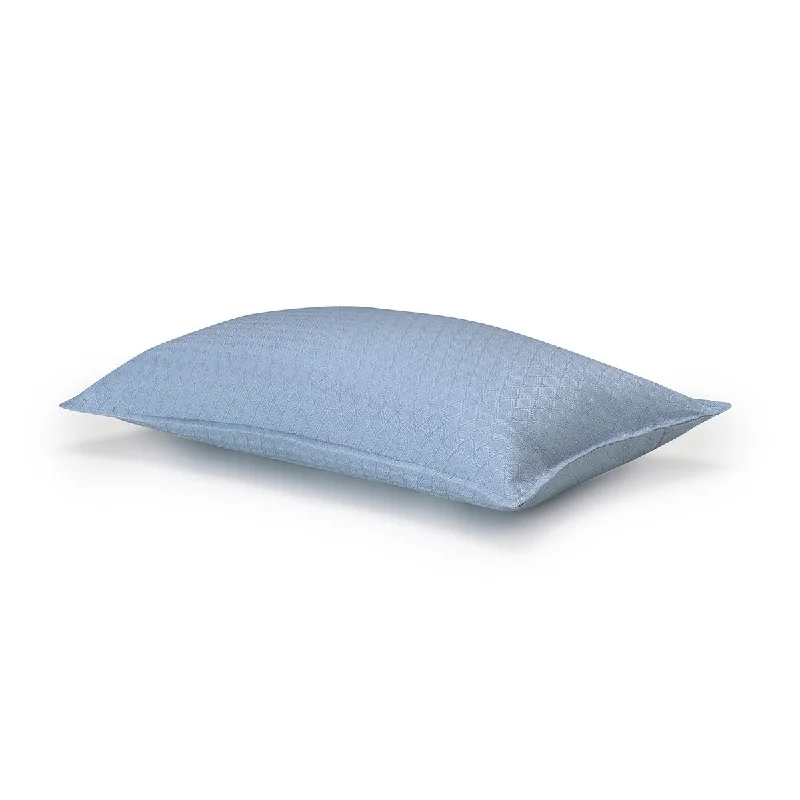 Portofino Geo Blue Pillow by Le Jacquard Français