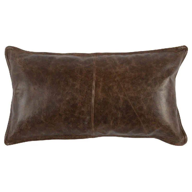 Leather Parsons Cocoa Pillow