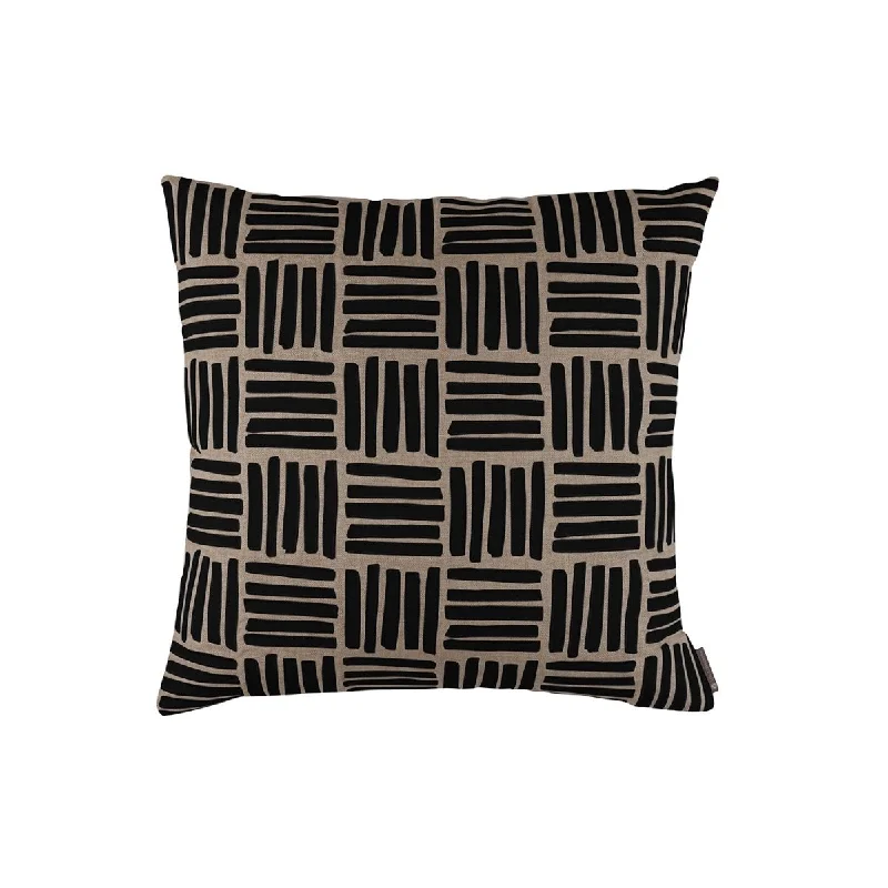 Aspen Dark Sand & Black Pillow by Lili Alessandra