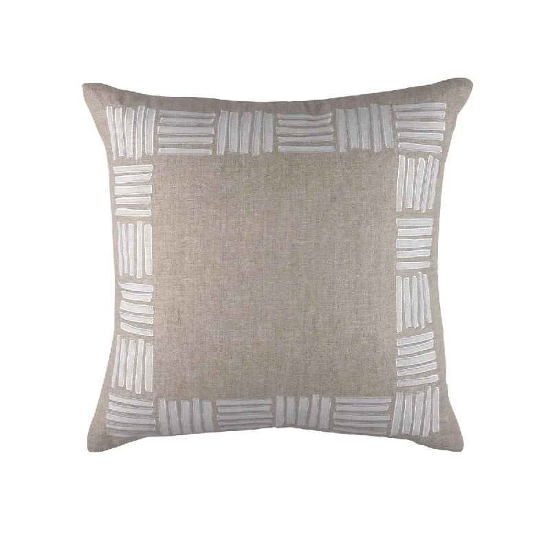 Aspen Natural & White Euro Pillow by Lili Alessandra