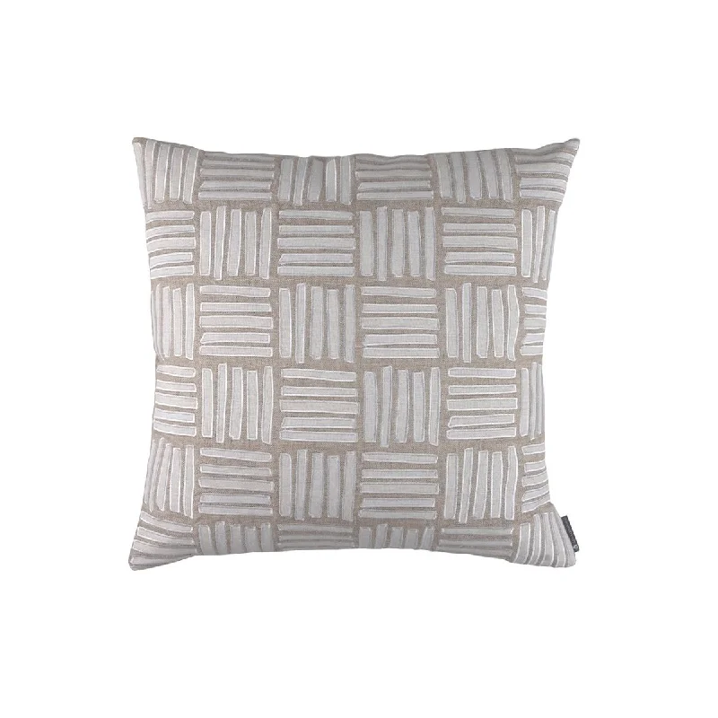 Aspen Natural & White Pillow by Lili Alessandra