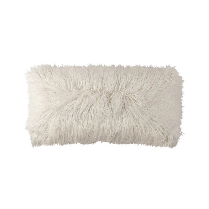 Coco Large White Faux Fur Pillow by Lili Alessandra