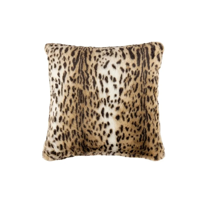 Leopard Faux Fur Decorative Pillow by Lili Alessandra