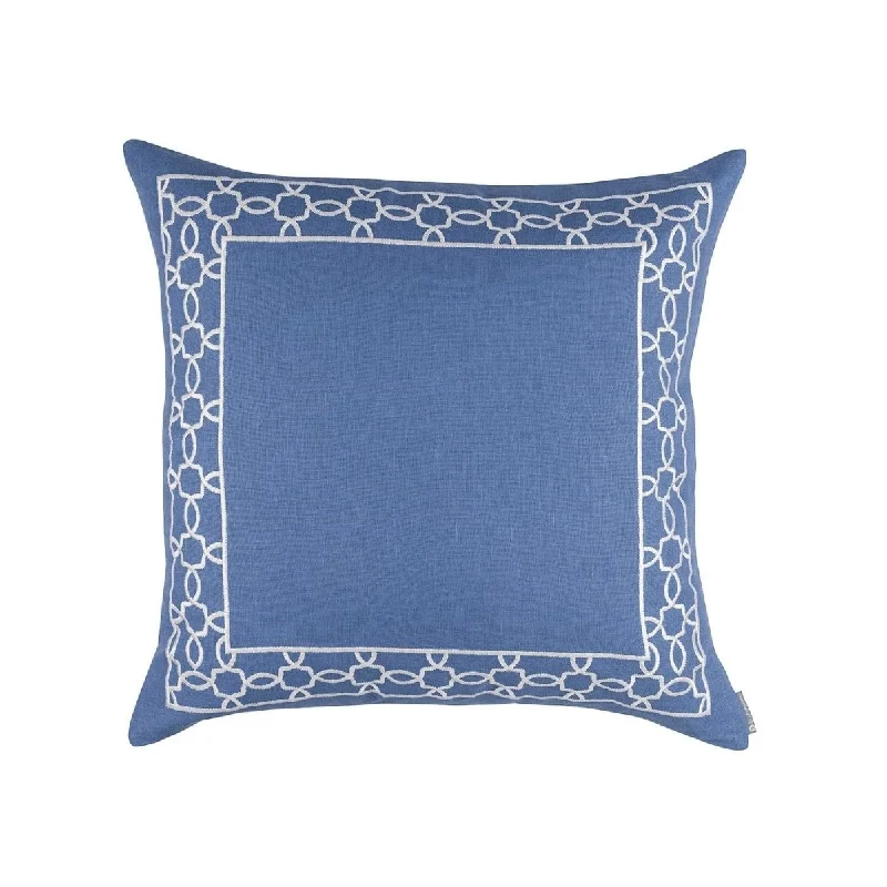 Lynx Azure & White Euro Pillow by Lili Alessandra