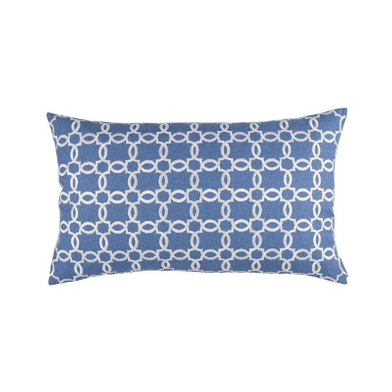 Lynx Azure & White Large Pillow by Lili Alessandra