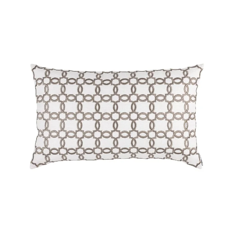 Lynx White & Dark Sand Large Pillow by Lili Alessandra