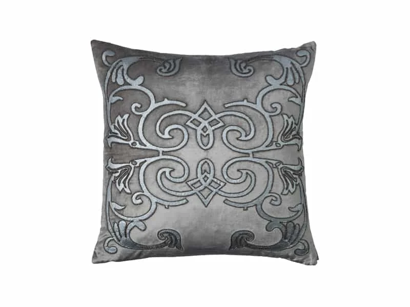 Mozart Square Platinum Pillow by Lili Alessandra