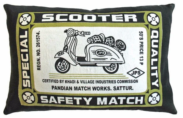 Match Co Scooter Print Pillow