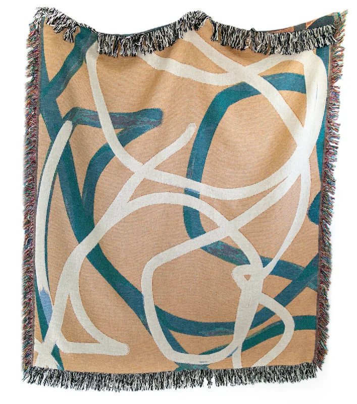 Meandering Line Woven Throw Blanket