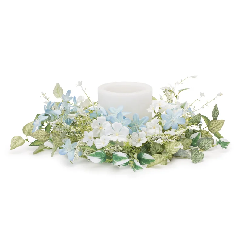 Mini Blossom Floral 18" Candle Ring