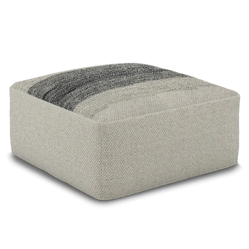 Multi-functional Pouf with Stripe Pattern