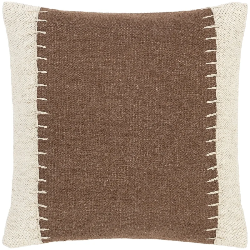 Niko Woven Pillow in Dark Brown