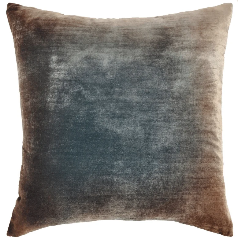 Ombre Gunmetal Velvet Pillows by Kevin O’Brien Studio