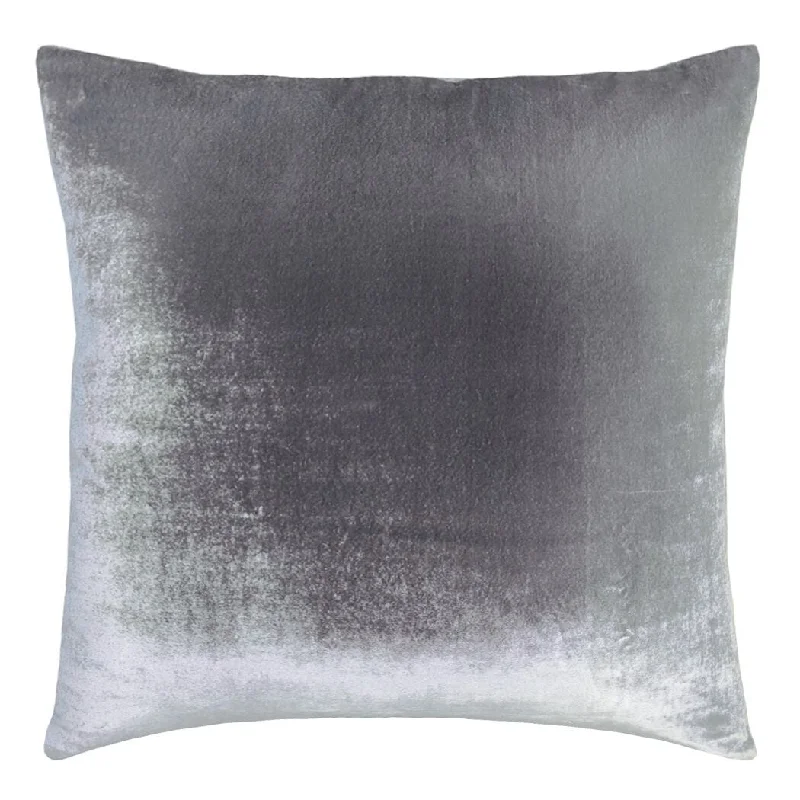 Silver Gray Ombre Velvet Pillows by Kevin O’Brien Studio