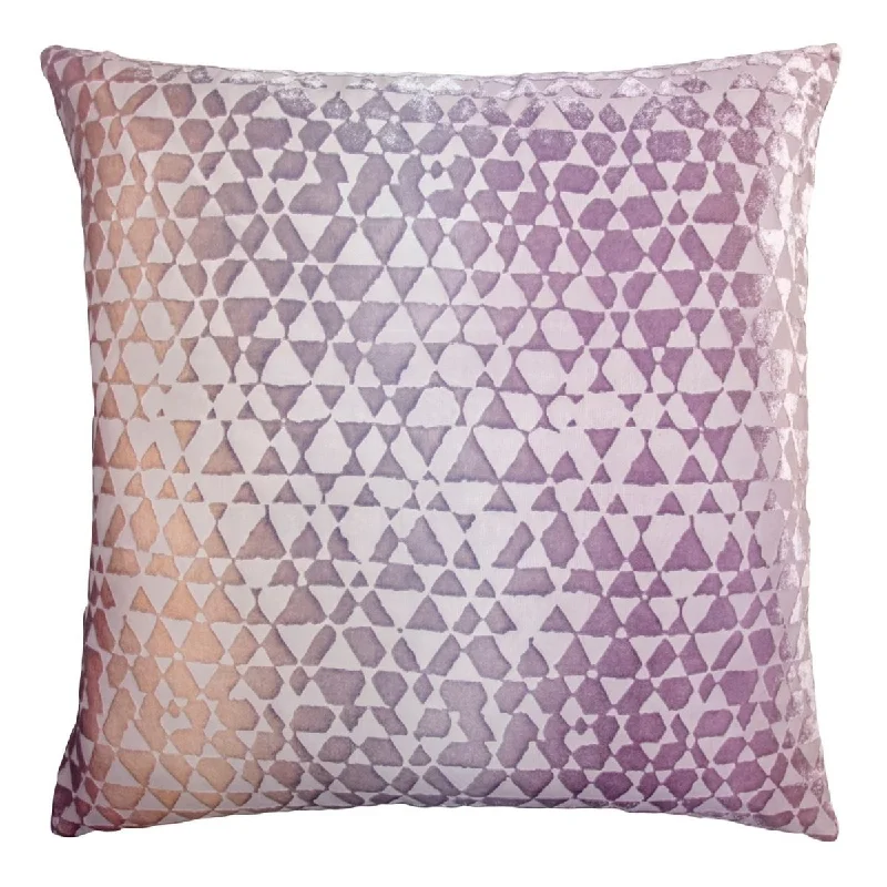 Opal Triangles Velvet Pillow by Kevin O'Brien Studio