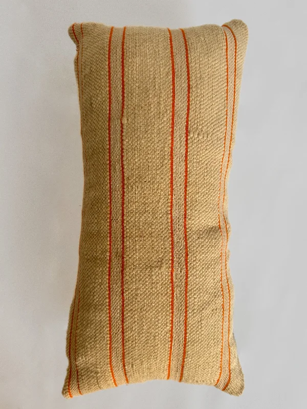 Ouaouzguiti Association's Striped Hanbel Pillow - Orange