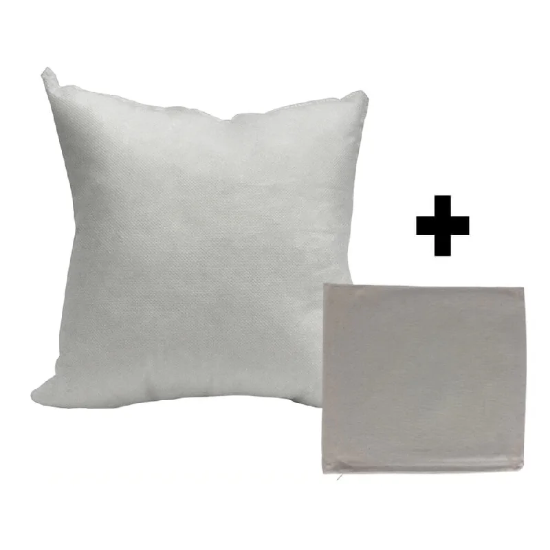 Pillow Form 22" x 22" (Polyester Fill) + Canvas Cover Bundle