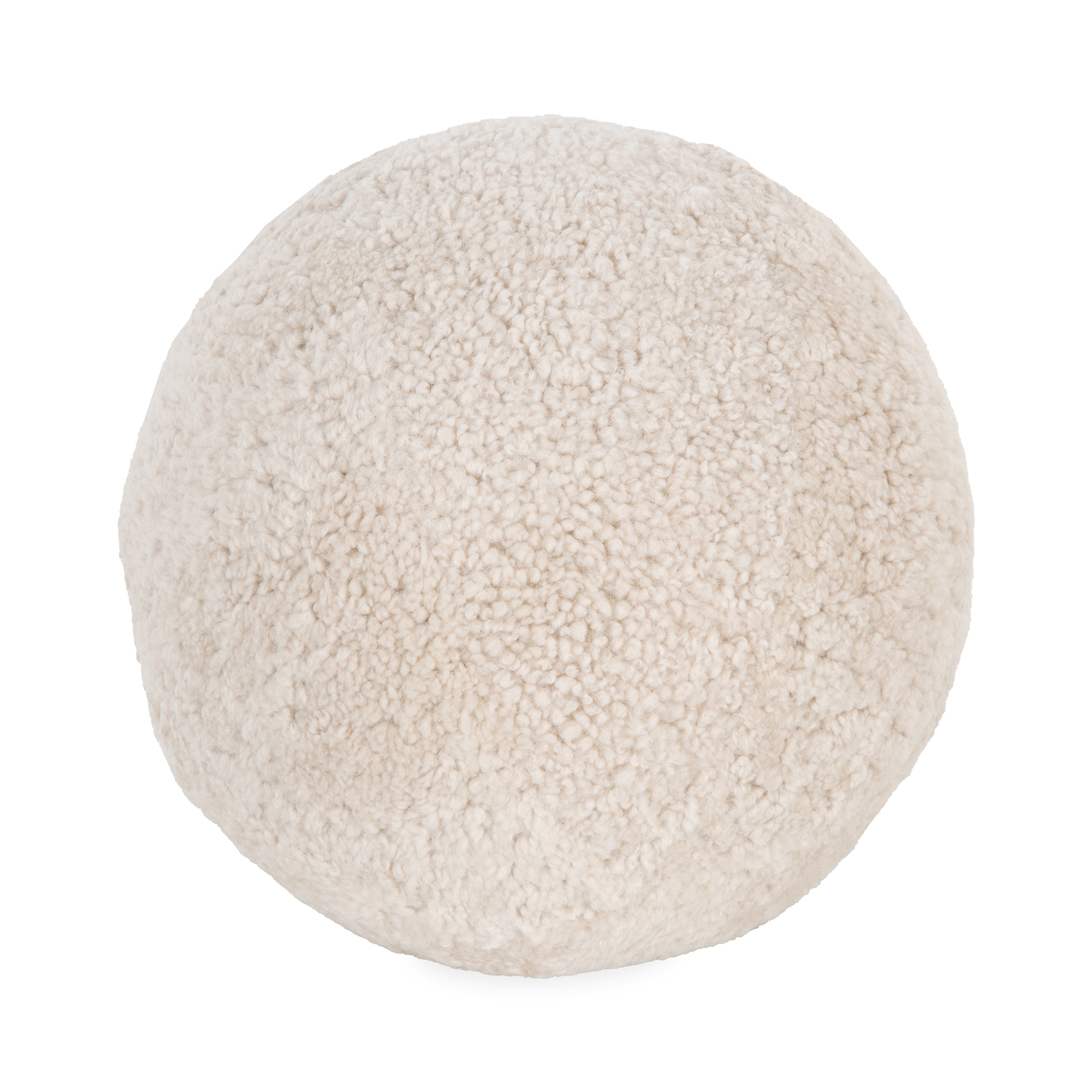 Round Sheepskin Pillow