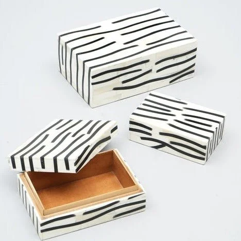 Set of 3- Line Pattern Box