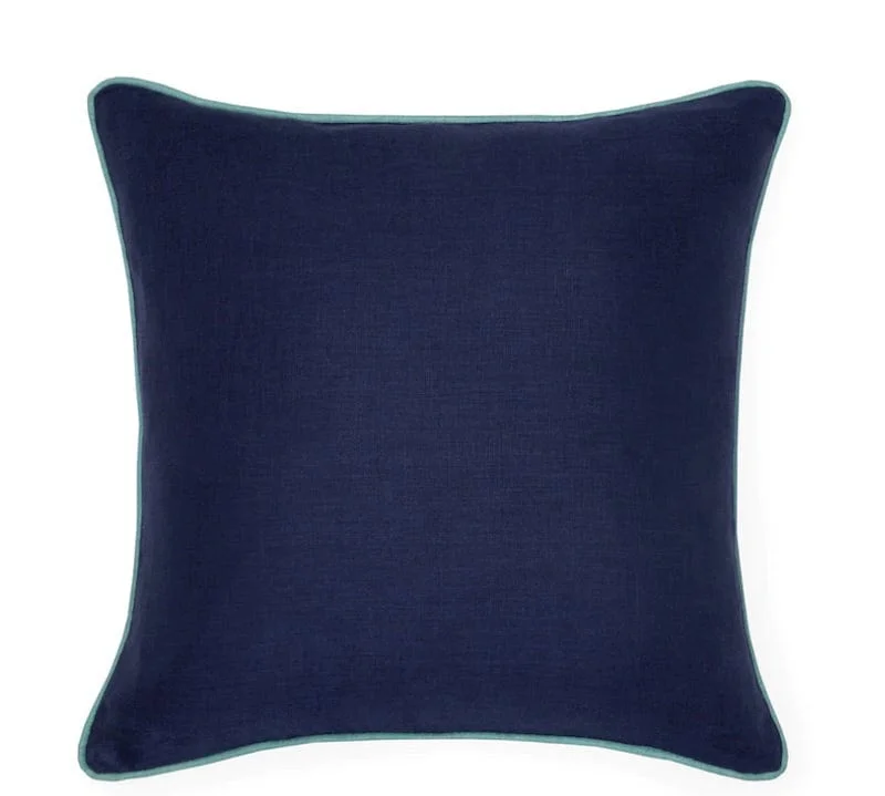 Manarola Midnight & Aqua Decorative Pillow by Sferra