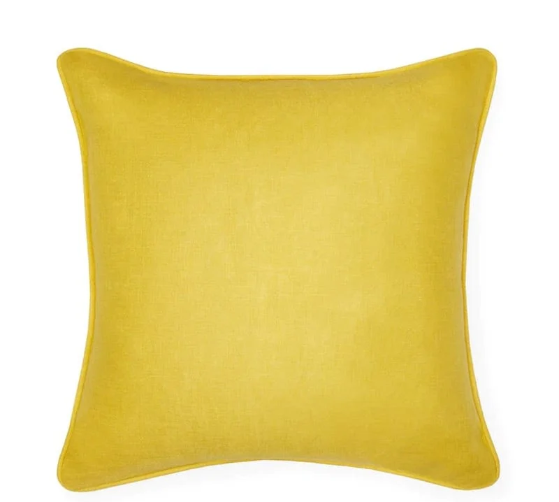 Manarola Sand & Lemon Decorative Pillow by Sferra