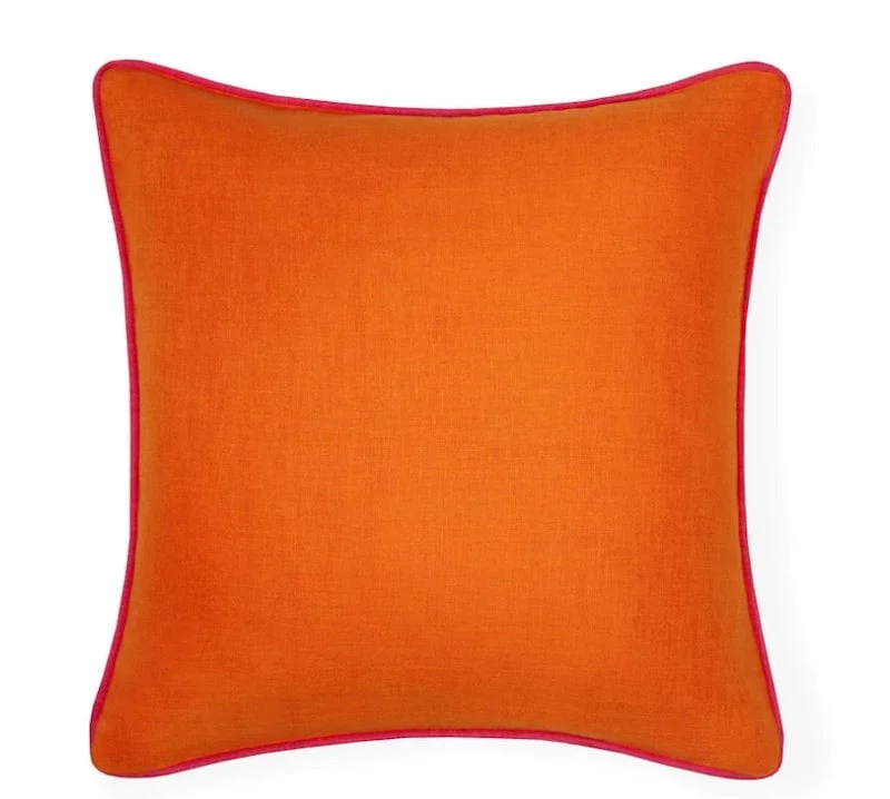 Manarola Tangerine & Raspberry Decorative Pillow by Sferra