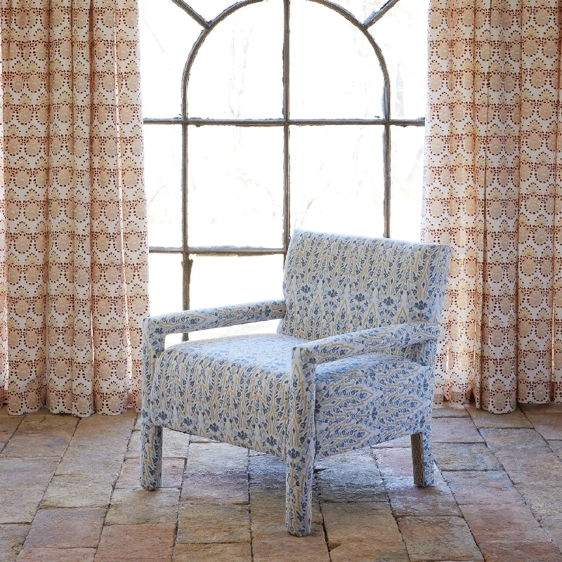 Square Chair in Marmar Marigold and Natesh Sand