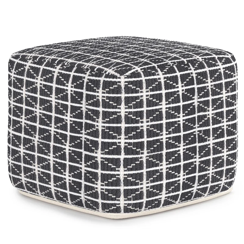 Starlight Handcrafted Cotton Square Pouf