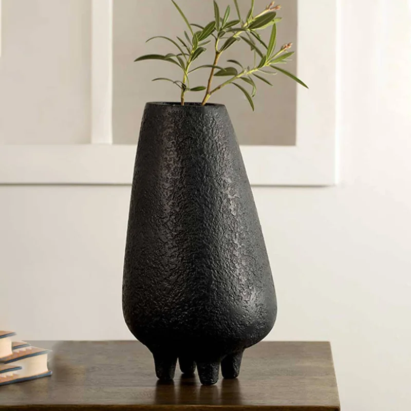 Tall Midnight Terracotta Vase