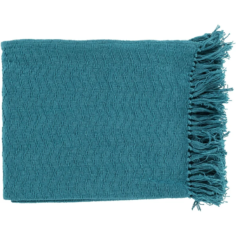 Thelma Throw Blankets in Aqua Color