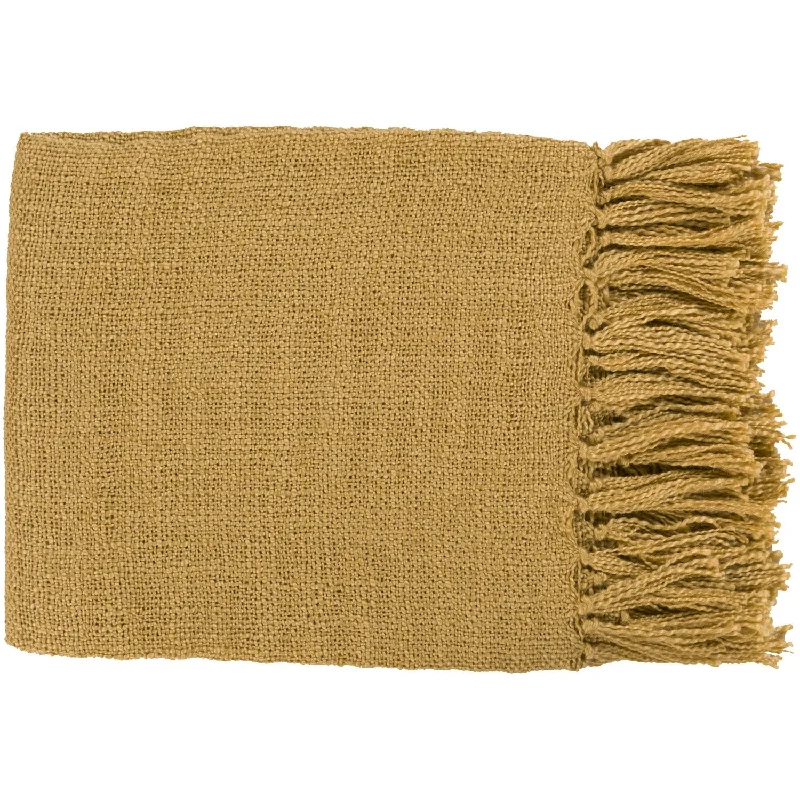 Tilda Throw Blankets in Mustard Color