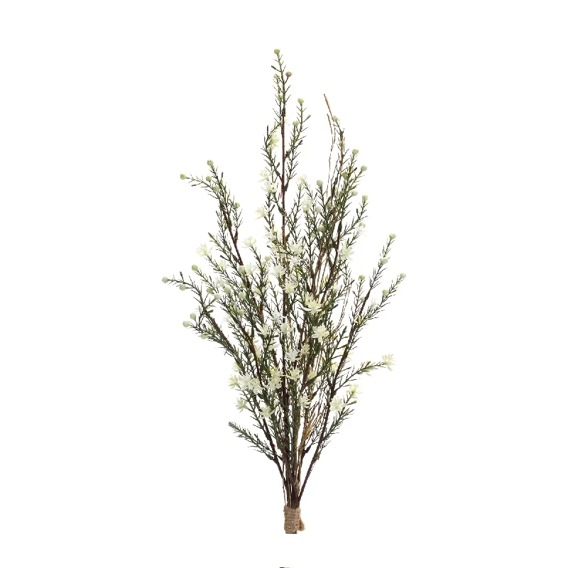 White Leptospermum Flower Bundles, Set of 6