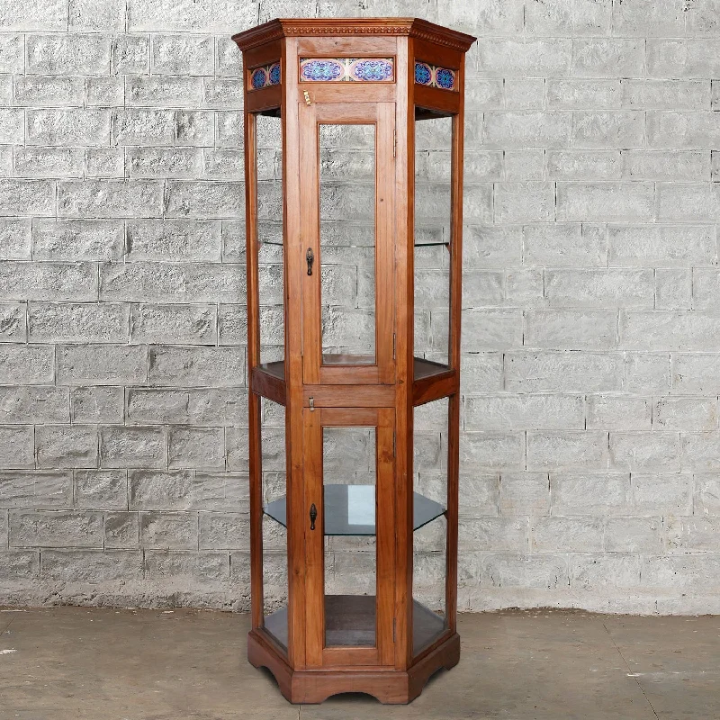 Wood and Glass Curio Cabinet