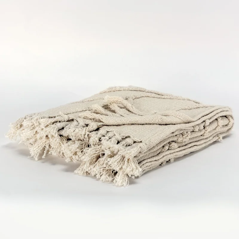 Woven Botanical 100% Woven Textured Cotton Throw