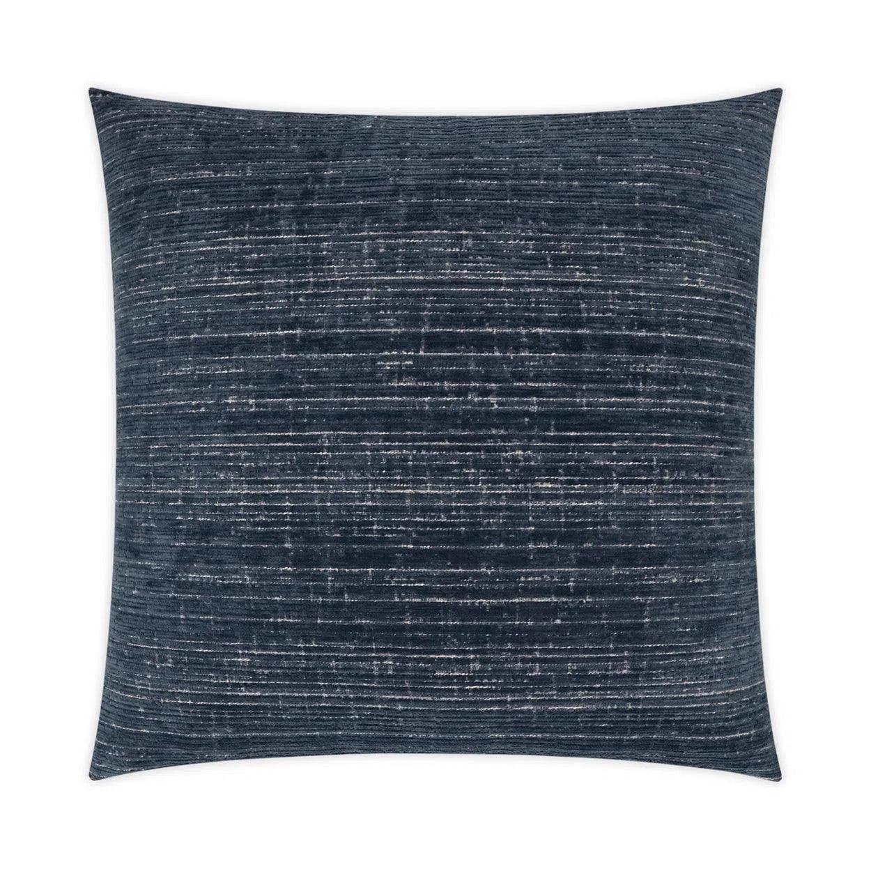 Agra Denim Solid Navy Large Throw Pillow With Insert