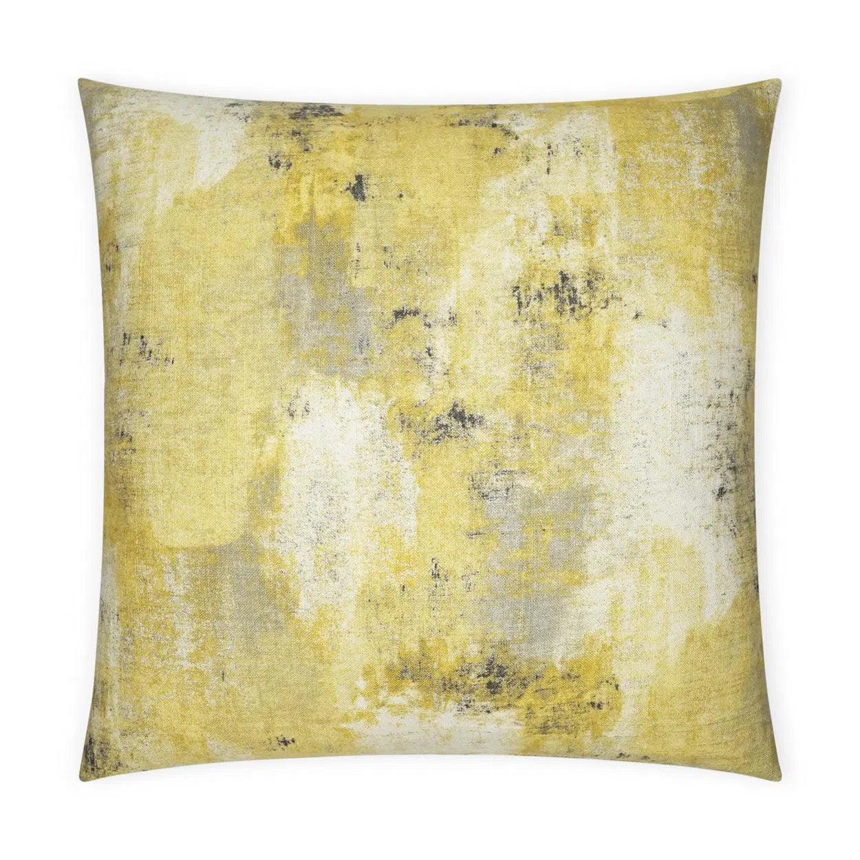 Antalya Yellow Abstract Yellow Large Throw Pillow With Insert