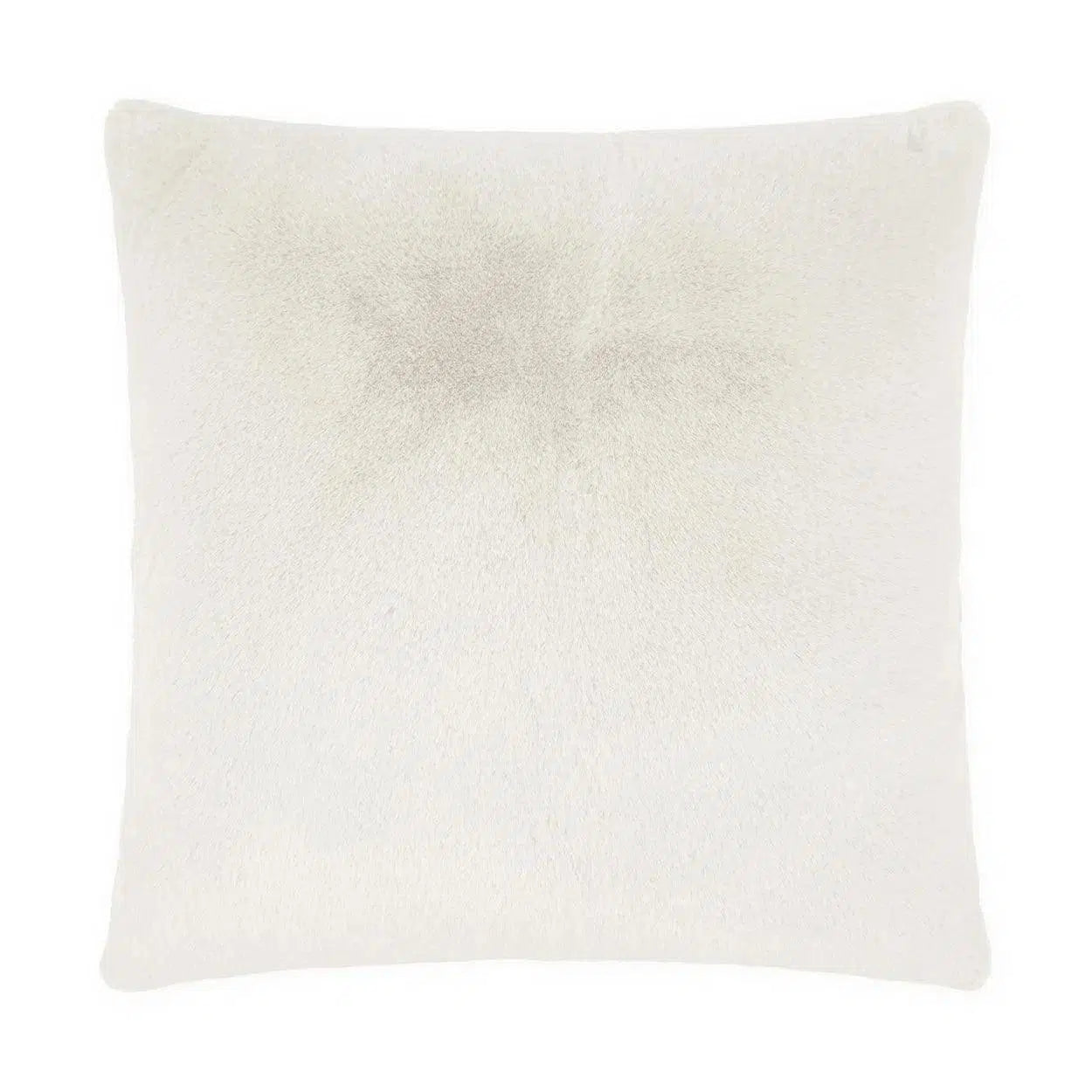 Arlo Ivory Faux Fur Solid Ivory Large Throw Pillow With Insert