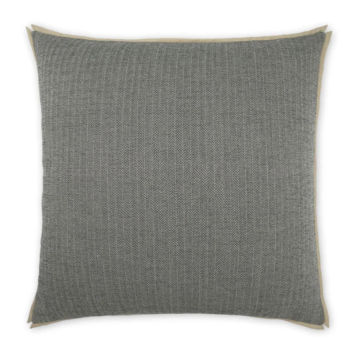 Ashbury Charcoal Chevron Charcoal Large Throw Pillow With Insert