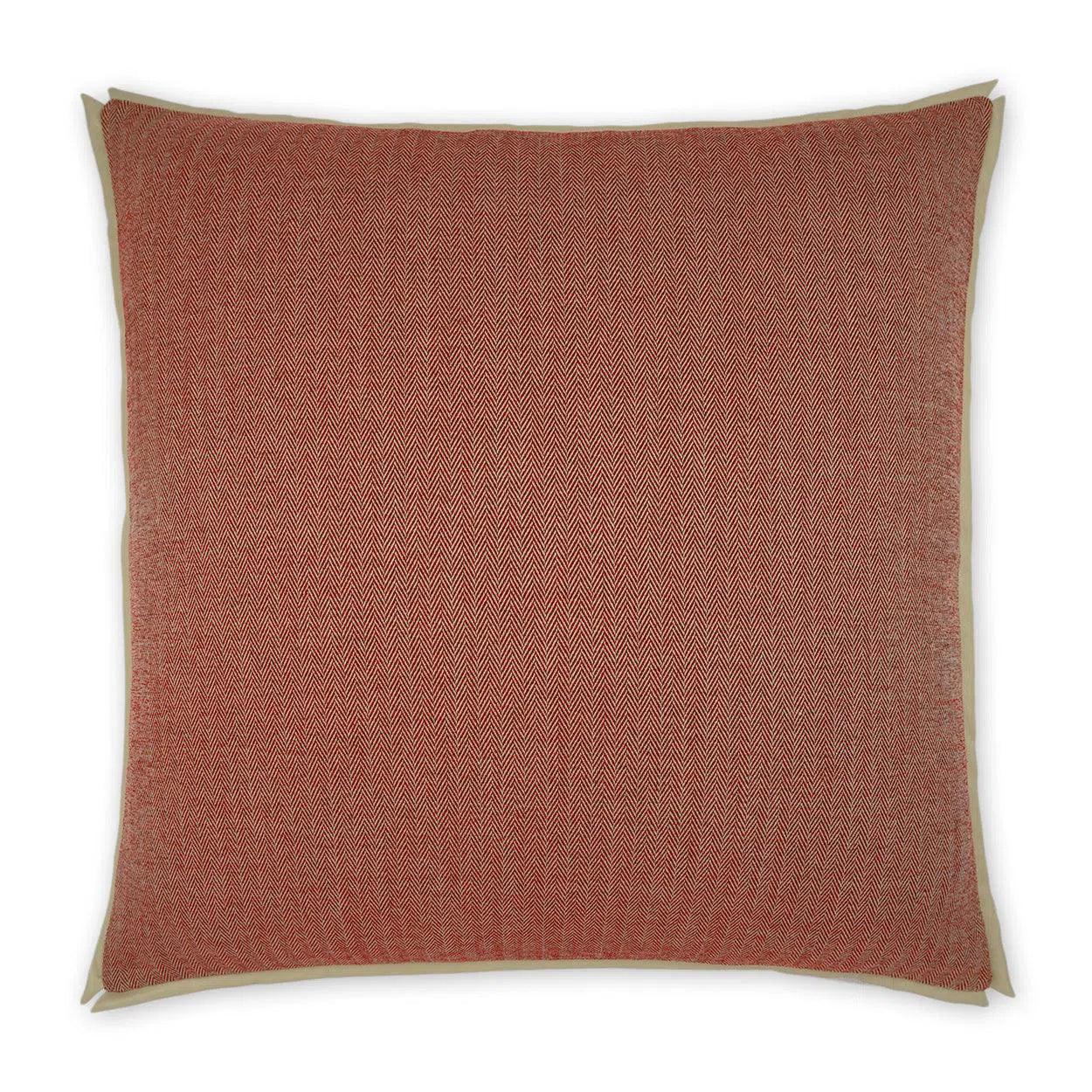 Ashbury Red Traditional Chevron Red Large Throw Pillow With Insert