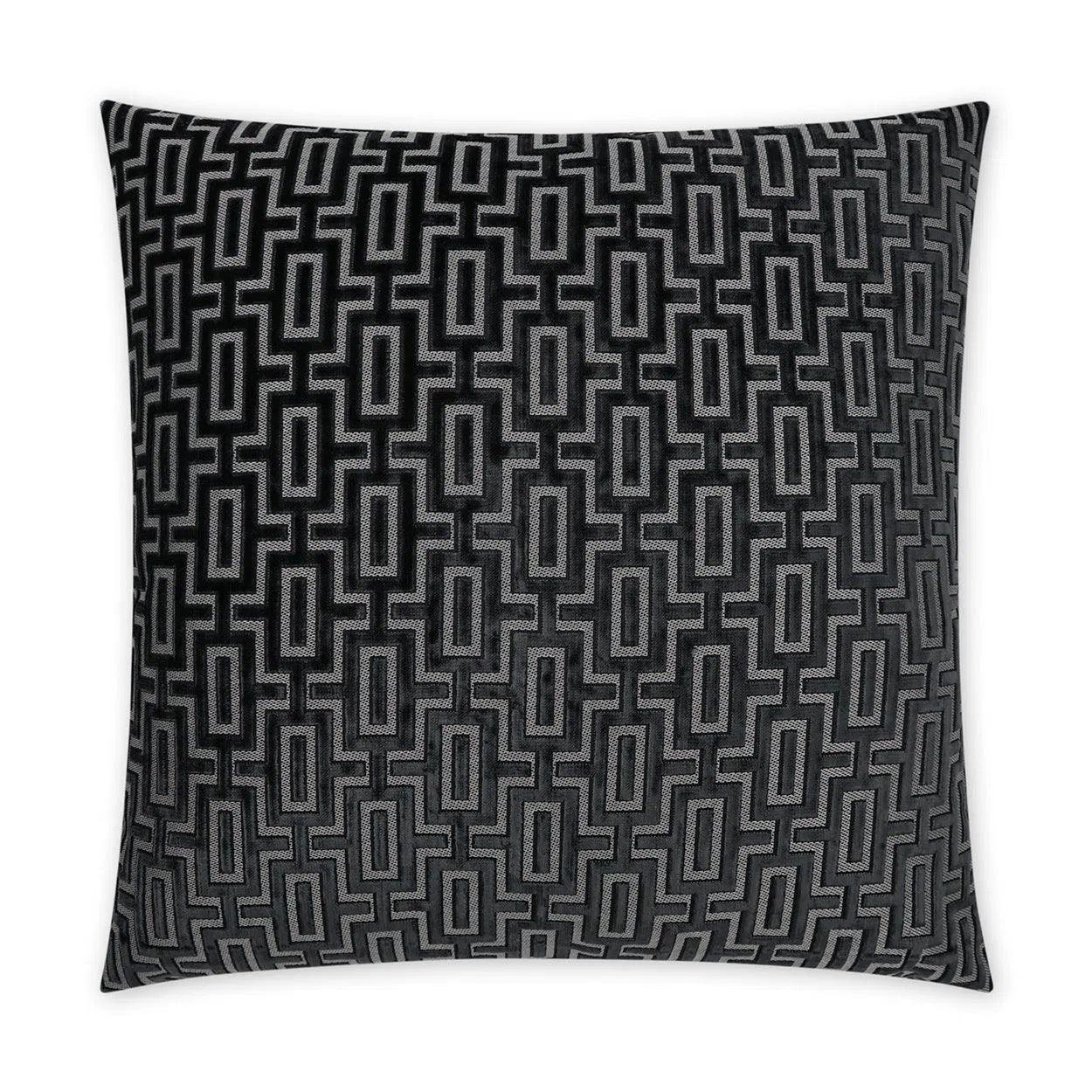 Bergman Onyx Black Large Throw Pillow With Insert