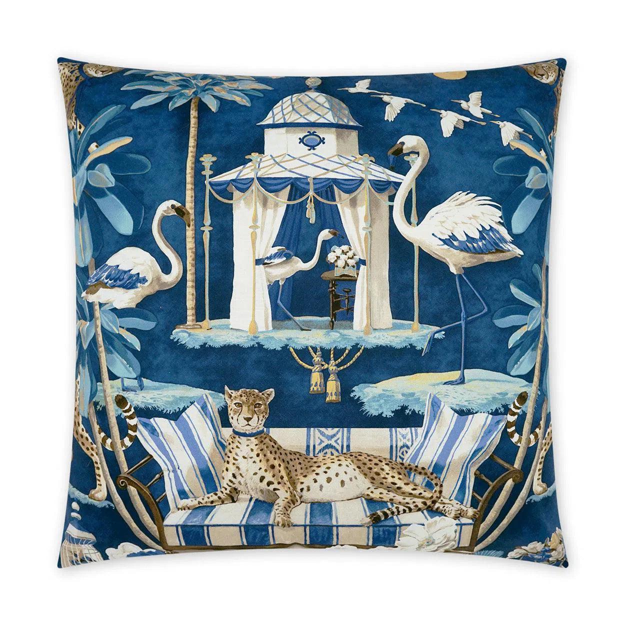 Casablanca Midnight Blue Large Throw Pillow With Insert