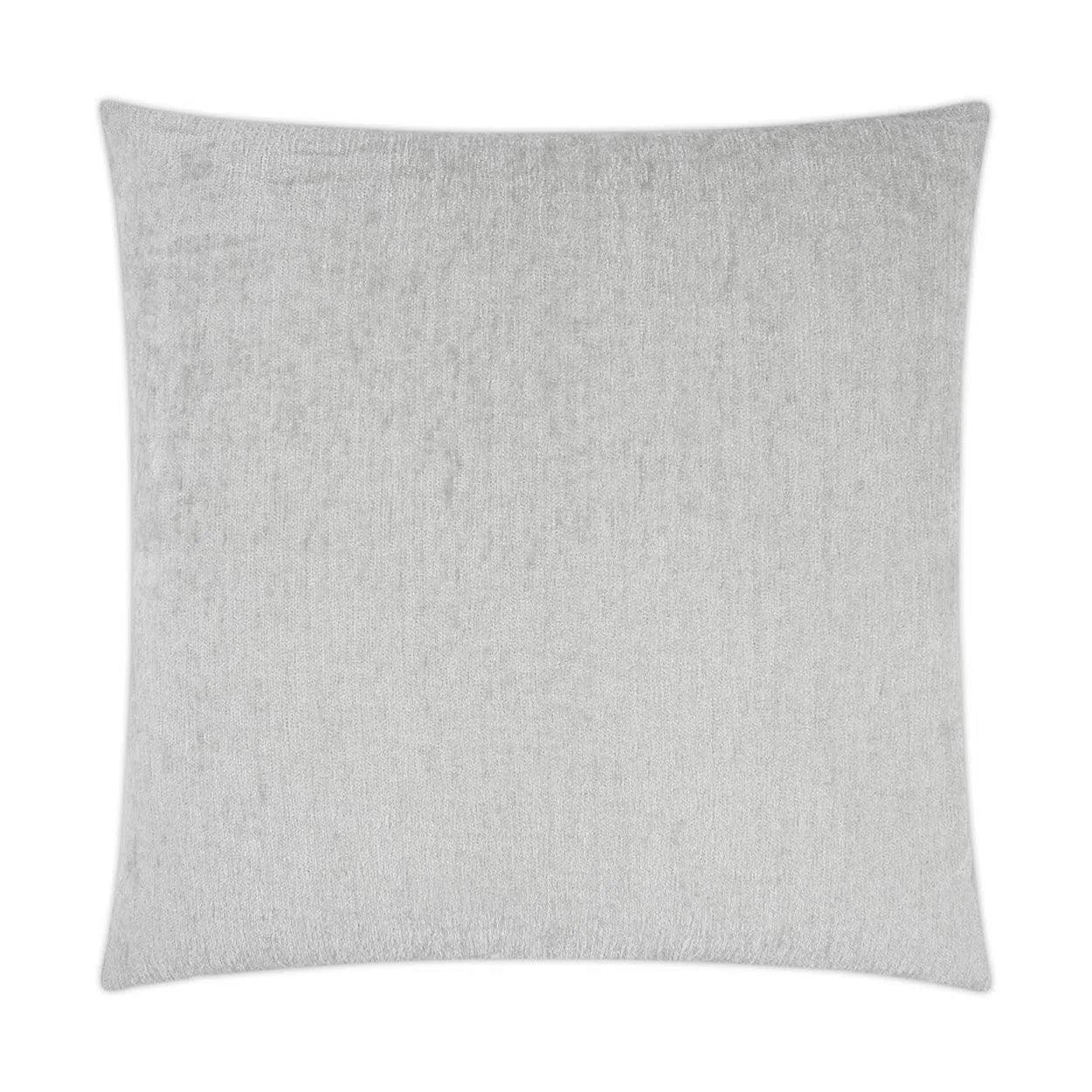 Cuddle Fog Solid Silver Large Throw Pillow With Insert